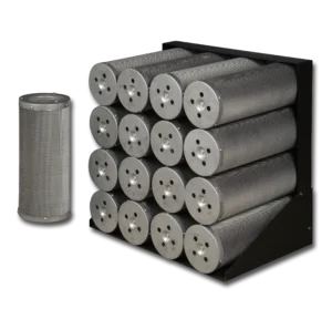 Filter sa patronama od aktivnog uglja za uklanjanje gasova i neprijatnih mirisa iz vazduha u ventilacionim sistemima