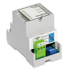 Modul za integraciju HVAC uređaja u BMS sisteme, sa priključcima za Modbus i DIP prekidačima