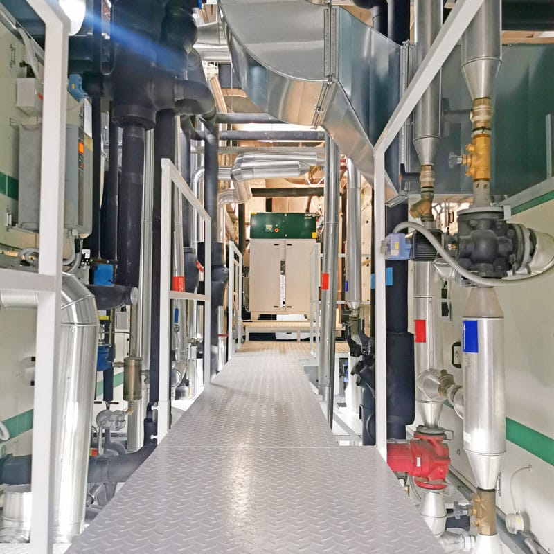 HVAC sistem sa instaliranim cevovodima i DST sušačem